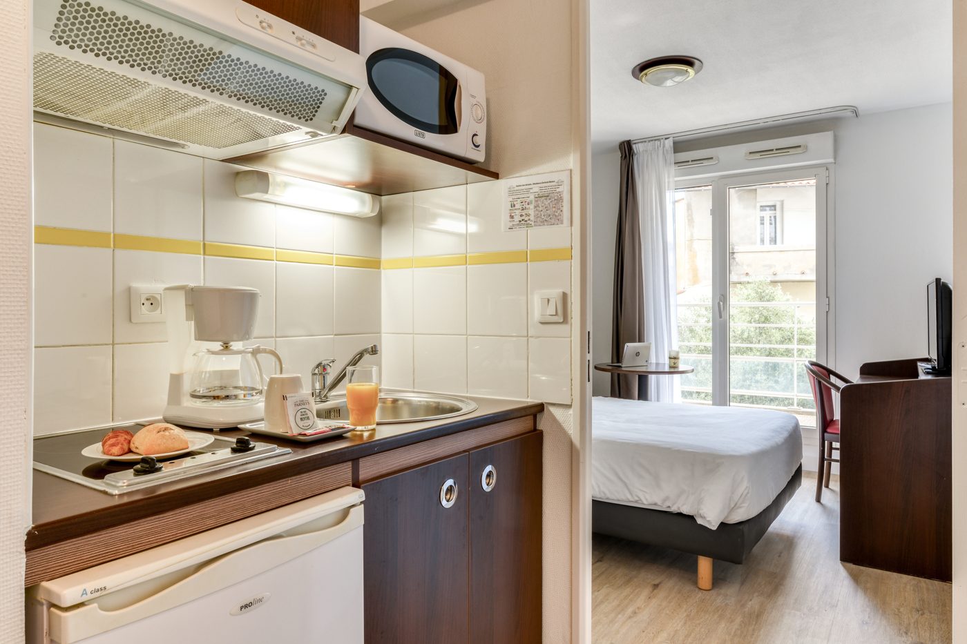 Kitchenette et coin nuit