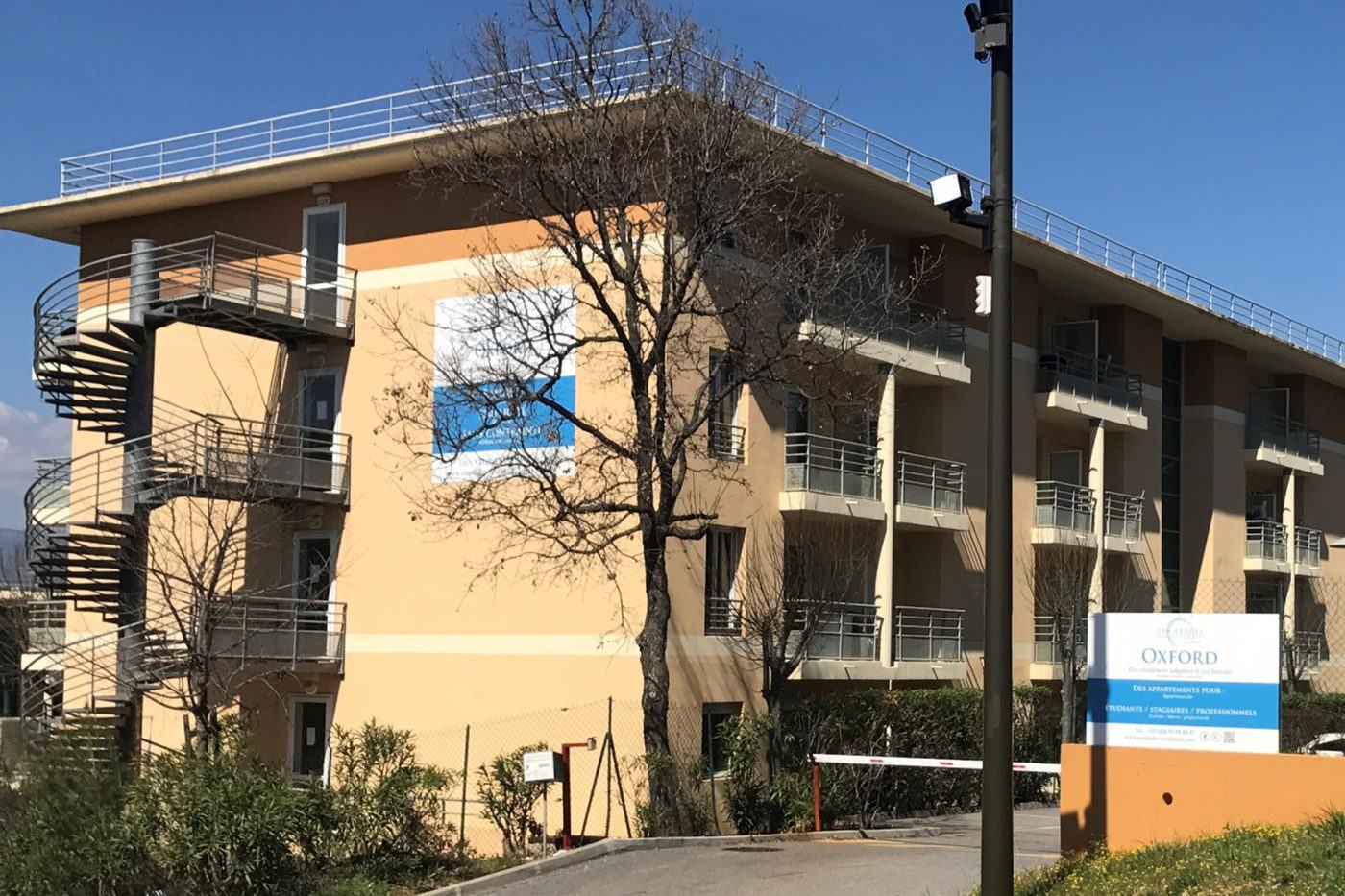 Façade de la résidence Zen'Études Biot